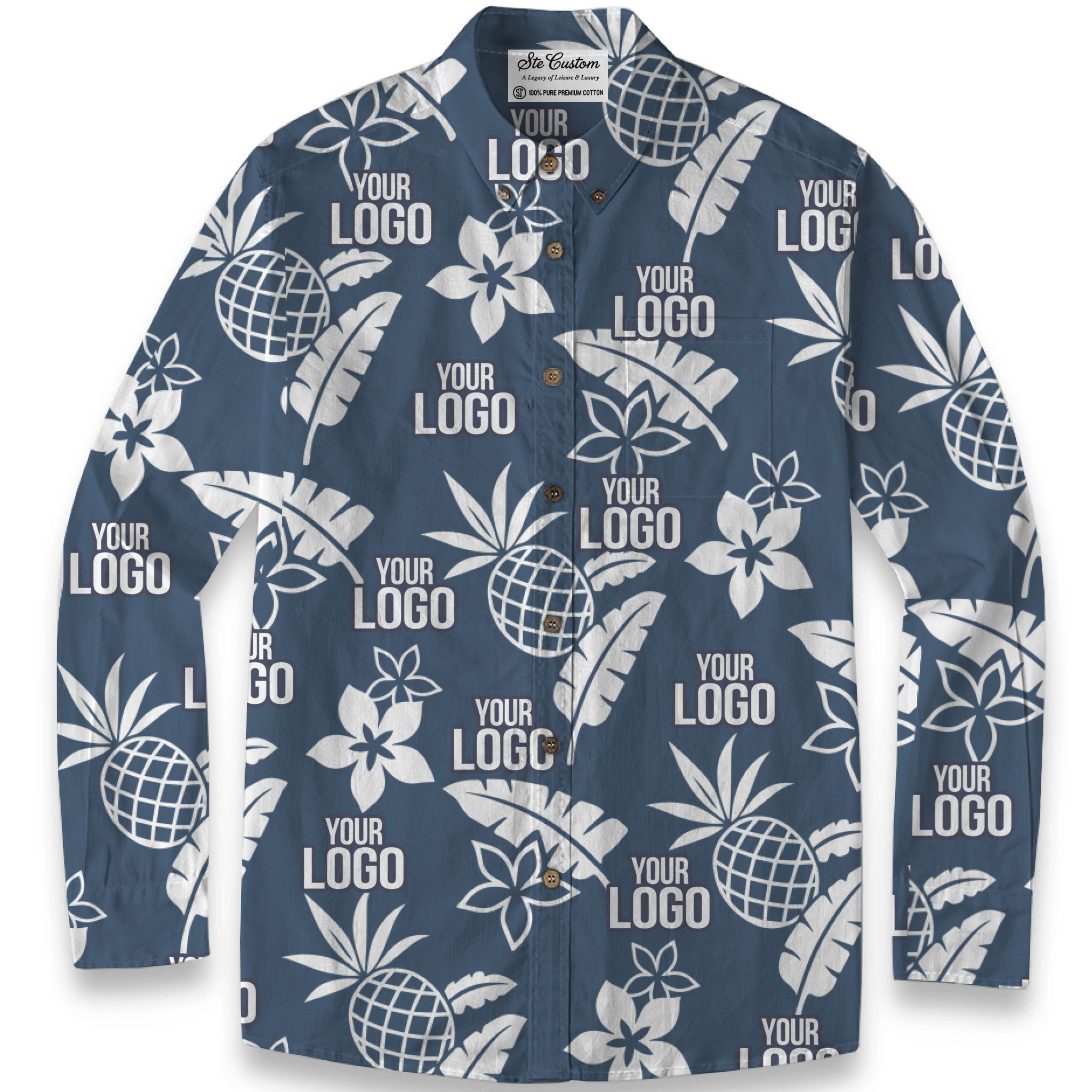 Midnight Tropic – Premium Cotton Long Sleeve Shirt Midnight Tropic – Premium Cotton Long Sleeve Shirt