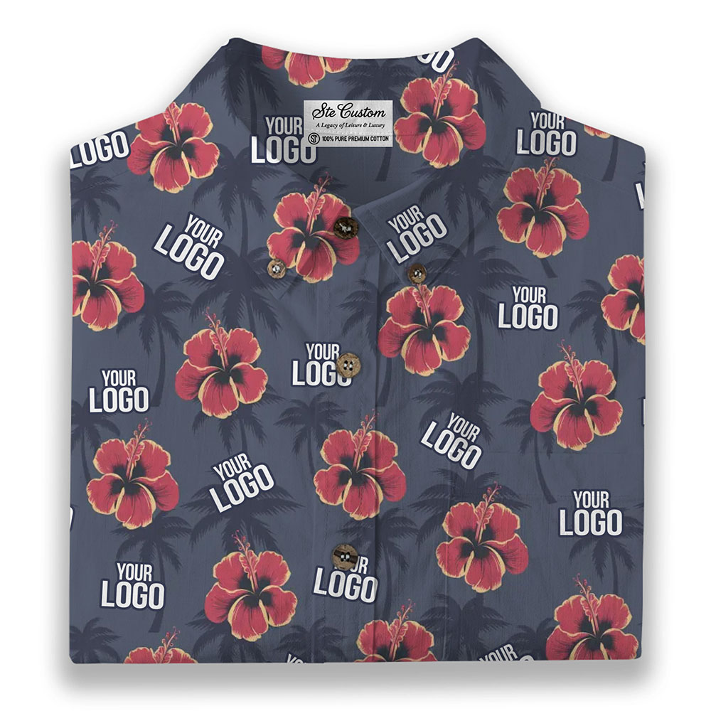 Sunset Hibiscus – Premium Cotton Long Sleeve Shirt Sunset Hibiscus – Premium Cotton Long Sleeve Shirt