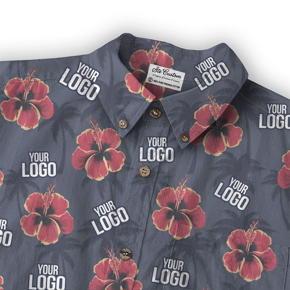 Sunset Hibiscus – Premium Cotton Long Sleeve Shirt Sunset Hibiscus – Premium Cotton Long Sleeve Shirt
