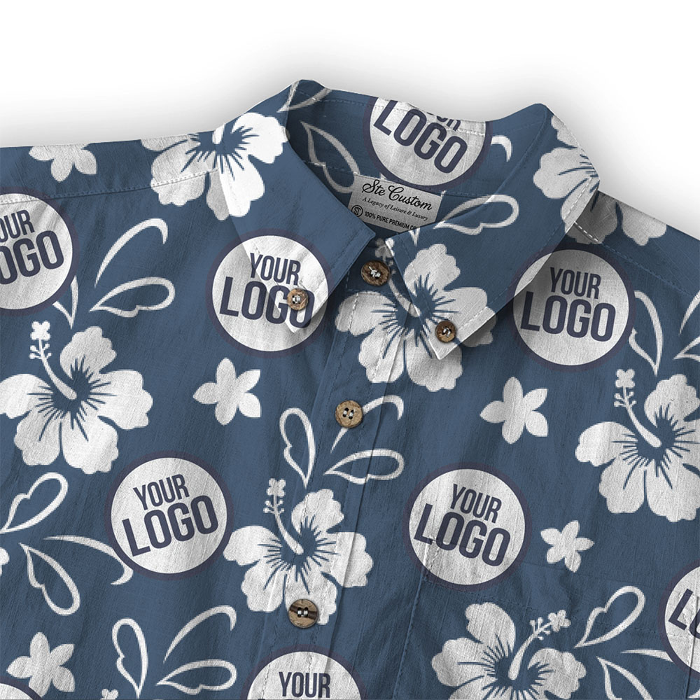 Azure Hibiscus – Premium Cotton Long Sleeve Shirt Azure Hibiscus – Premium Cotton Long Sleeve Shirt