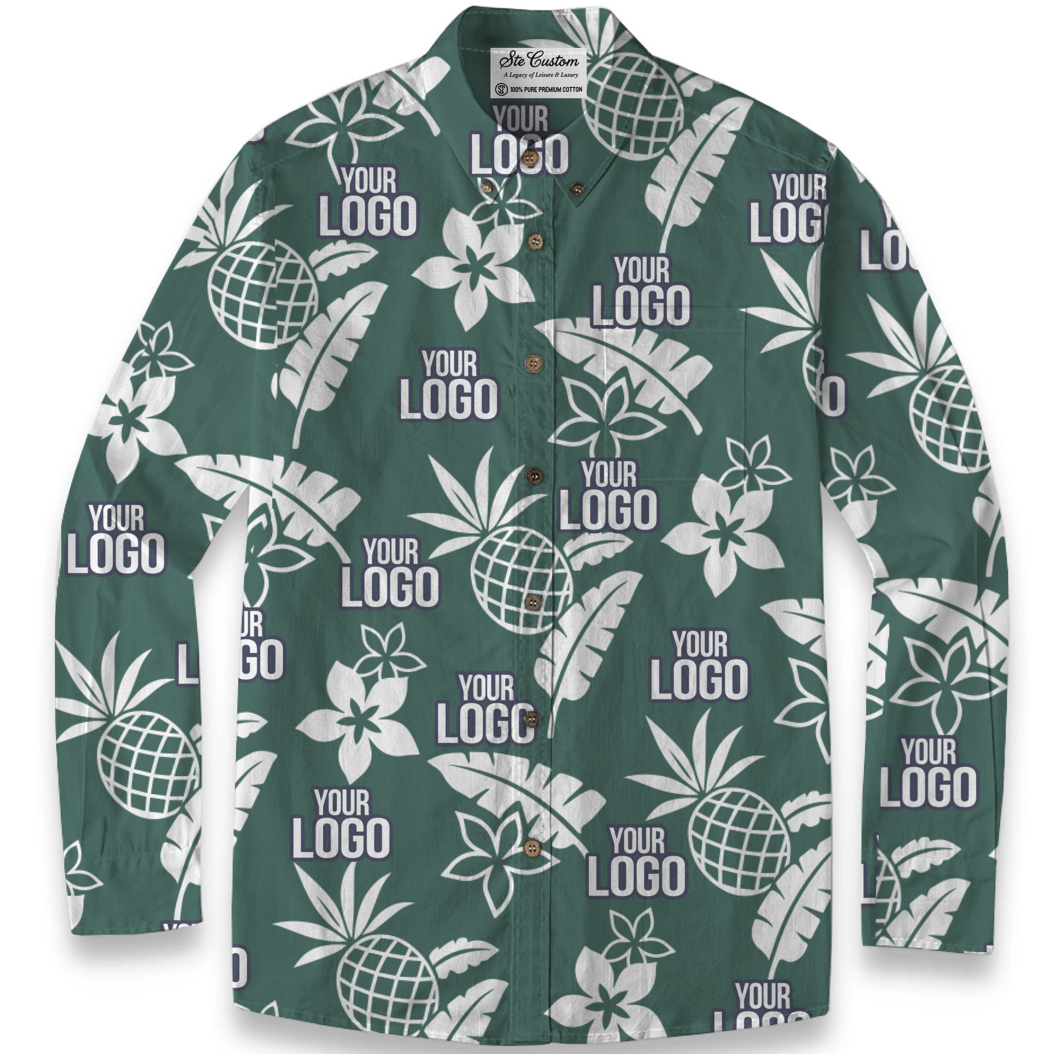 Midnight Tropic – Premium Cotton Long Sleeve Shirt Midnight Tropic – Premium Cotton Long Sleeve Shirt