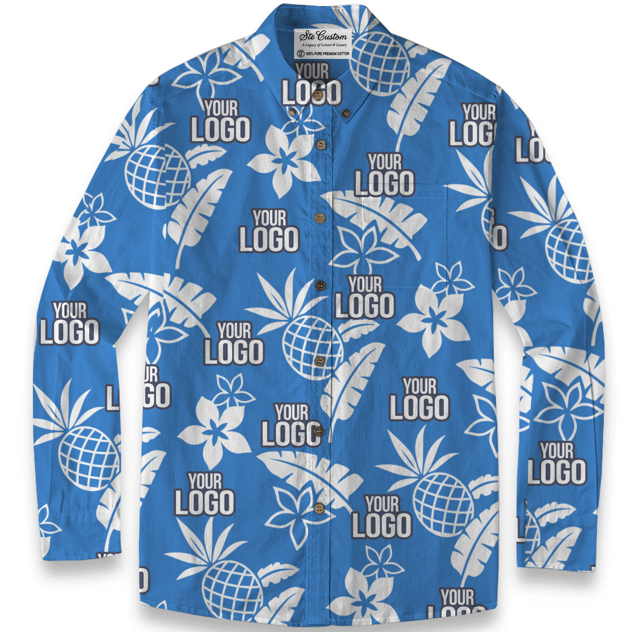 Midnight Tropic – Premium Cotton Long Sleeve Shirt Midnight Tropic – Premium Cotton Long Sleeve Shirt