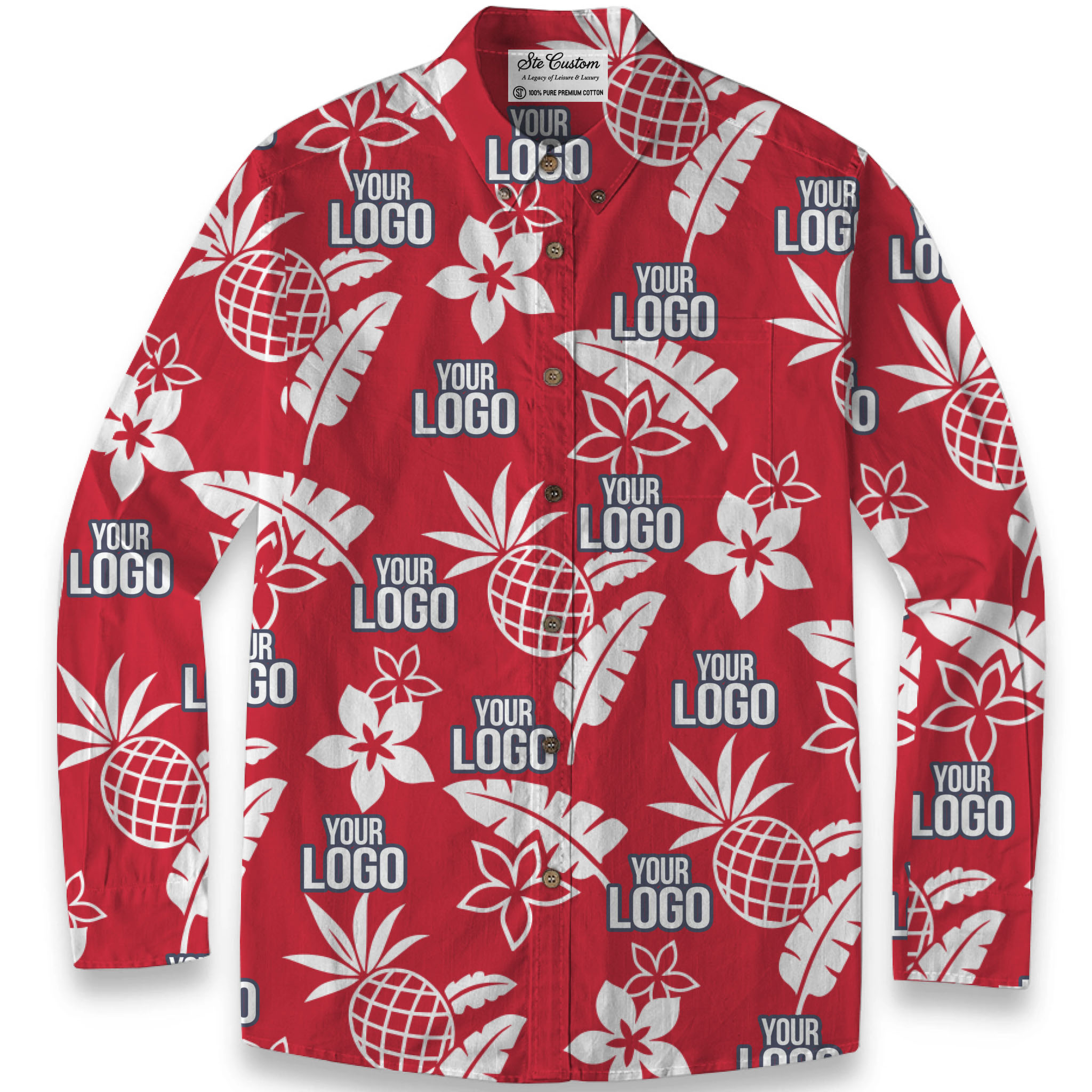 Midnight Tropic – Premium Cotton Long Sleeve Shirt Midnight Tropic – Premium Cotton Long Sleeve Shirt