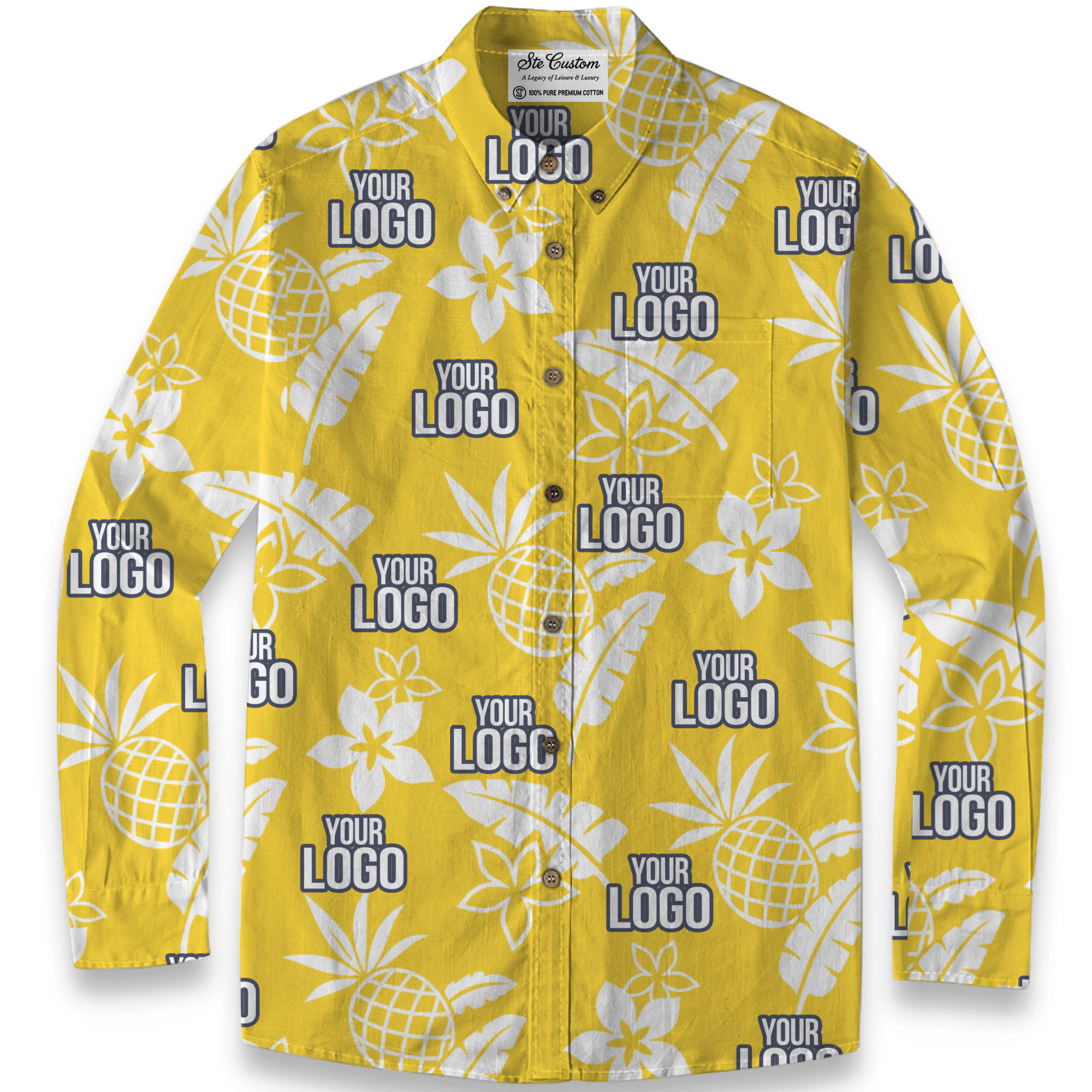 Midnight Tropic – Premium Cotton Long Sleeve Shirt Midnight Tropic – Premium Cotton Long Sleeve Shirt