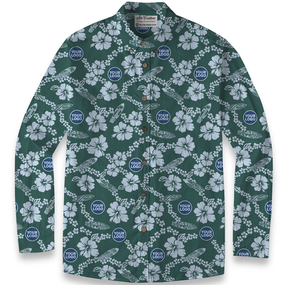 Ste™ Botanical Heritage Custom Premium Hawaiian LS Shirt Ste™ Botanical Heritage Custom Premium Hawaiian LS Shirt