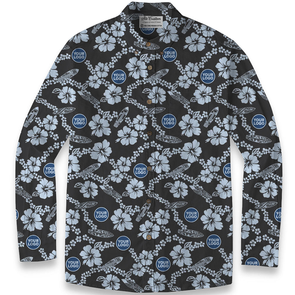 Ste™ Botanical Heritage Custom Premium Hawaiian LS Shirt Ste™ Botanical Heritage Custom Premium Hawaiian LS Shirt