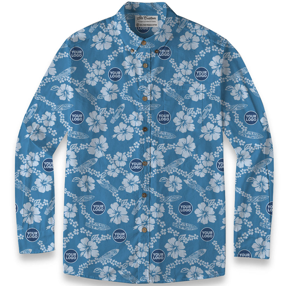 Ste™ Botanical Heritage Custom Premium Hawaiian LS Shirt Ste™ Botanical Heritage Custom Premium Hawaiian LS Shirt