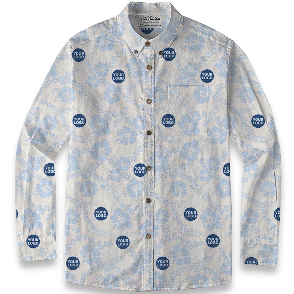 Ste™ Botanical Heritage Custom Premium Hawaiian LS Shirt Ste™ Botanical Heritage Custom Premium Hawaiian LS Shirt