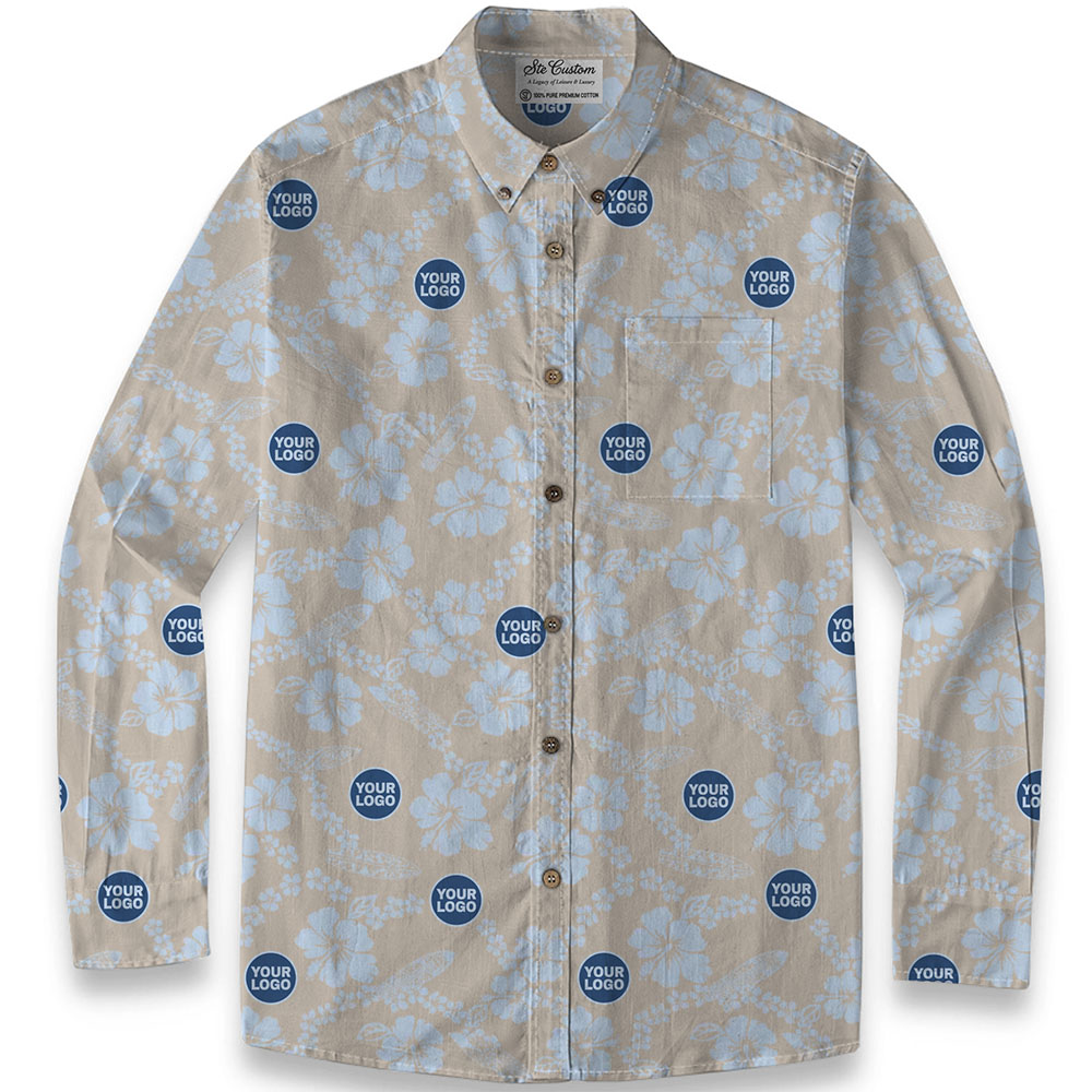 Ste™ Botanical Heritage Custom Premium Hawaiian LS Shirt Ste™ Botanical Heritage Custom Premium Hawaiian LS Shirt