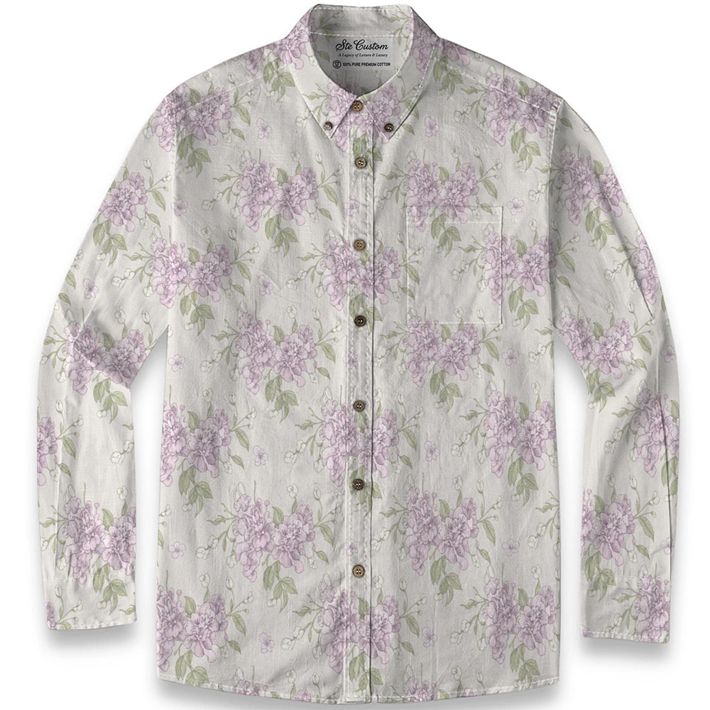Ste™ Signature Floral Premium Bottom Down LS Shirt Ste™ Signature Floral Premium Bottom Down LS Shirt