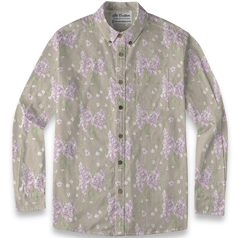 Ste™ Signature Floral Premium Bottom Down LS Shirt Ste™ Signature Floral Premium Bottom Down LS Shirt