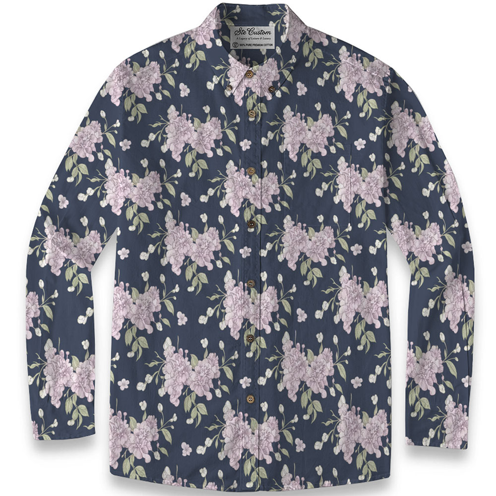 Ste™ Signature Floral Premium Bottom Down LS Shirt Ste™ Signature Floral Premium Bottom Down LS Shirt