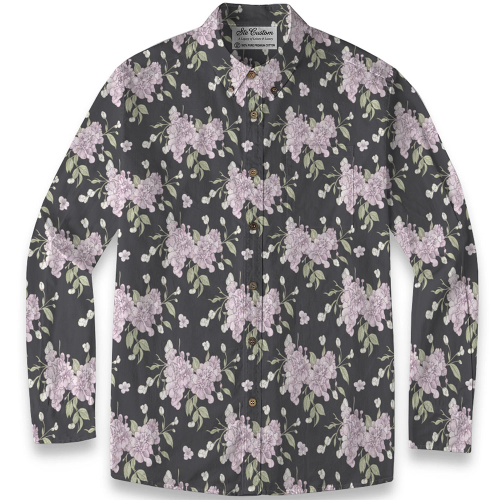Ste™ Signature Floral Premium Bottom Down LS Shirt Ste™ Signature Floral Premium Bottom Down LS Shirt