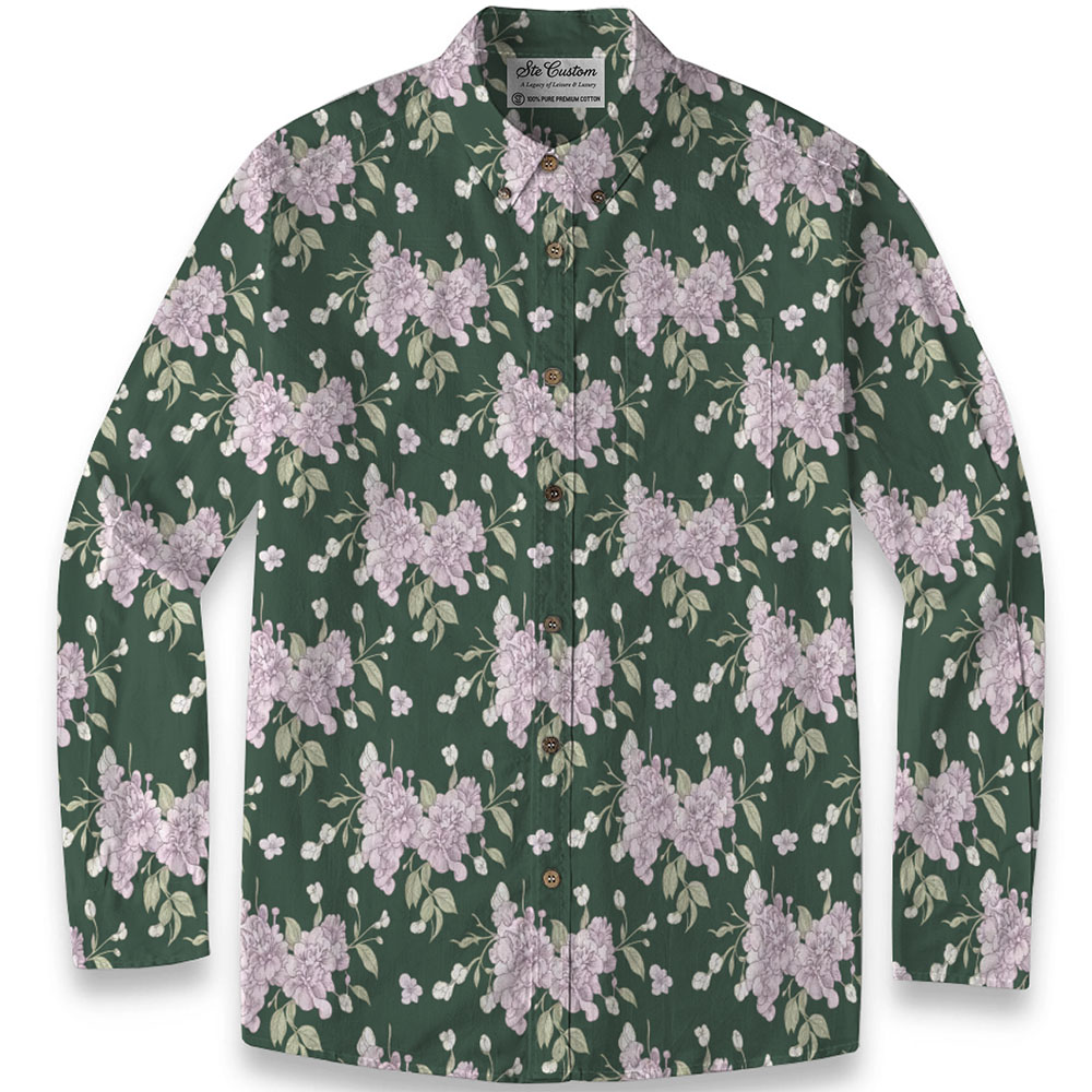 Ste™ Signature Floral Premium Bottom Down LS Shirt Ste™ Signature Floral Premium Bottom Down LS Shirt