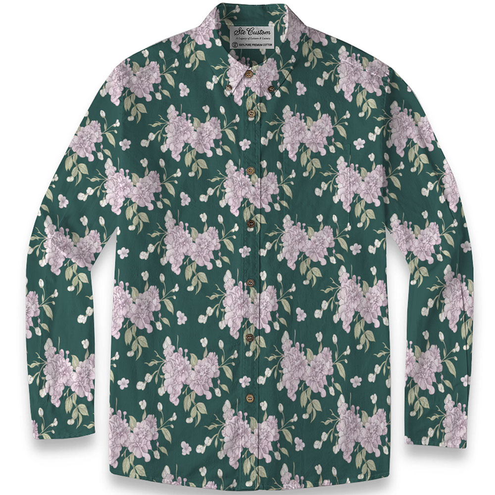 Ste™ Signature Floral Premium Bottom Down LS Shirt Ste™ Signature Floral Premium Bottom Down LS Shirt
