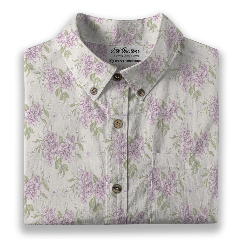 Ste™ Signature Floral Premium Bottom Down Shirt Ste™ Signature Floral Premium Bottom Down Shirt