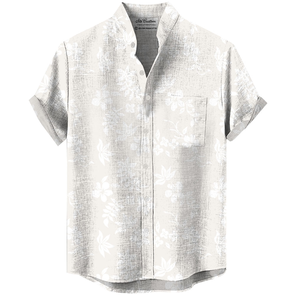 Ste™ Custom Logo Premium Stand Collar Shirt