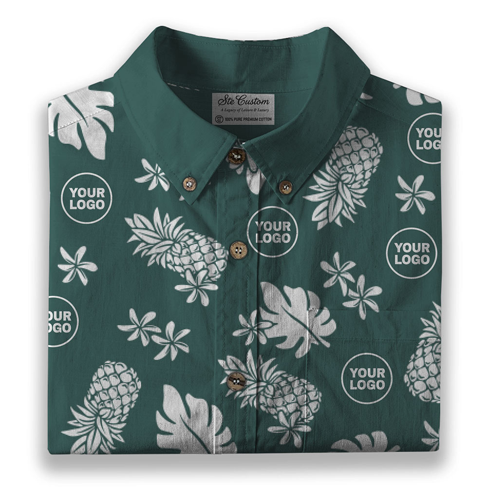 Ste™ Signature Pineapple Premium Hawaiian Long Sleeve Shirt Ste™ Signature Pineapple Premium Hawaiian Long Sleeve Shirt